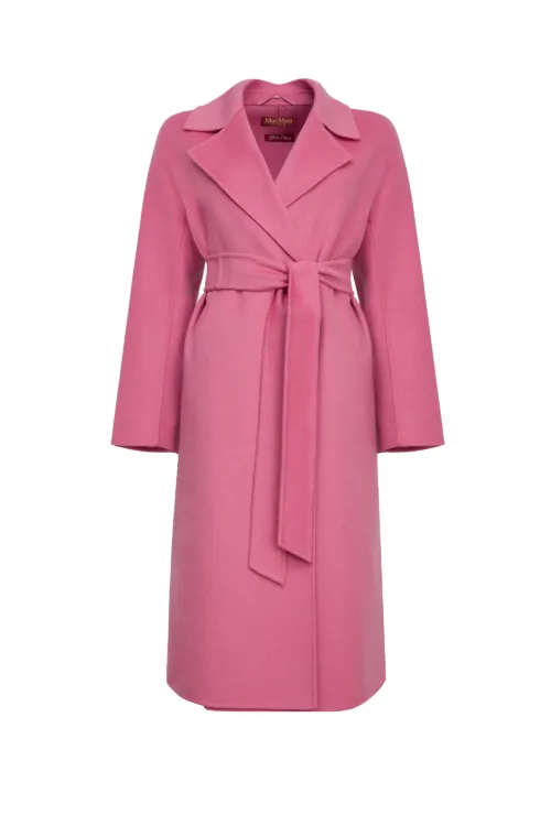 MAX MARA STUDIO: CLES wool and cashmere coat (pink)