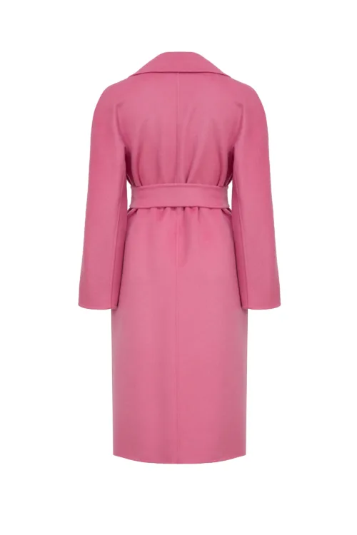 MAX MARA STUDIO: CLES wool and cashmere coat (pink)