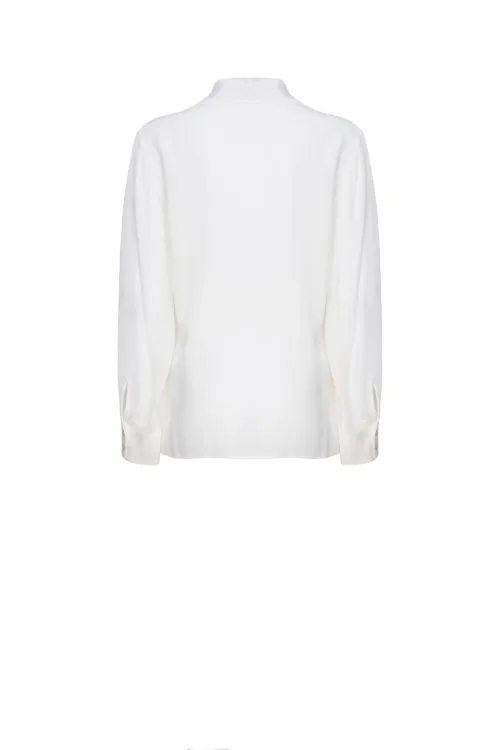 MAX MARA STUDIO: UBICATO Silk Shirt with Sheer Sleeves