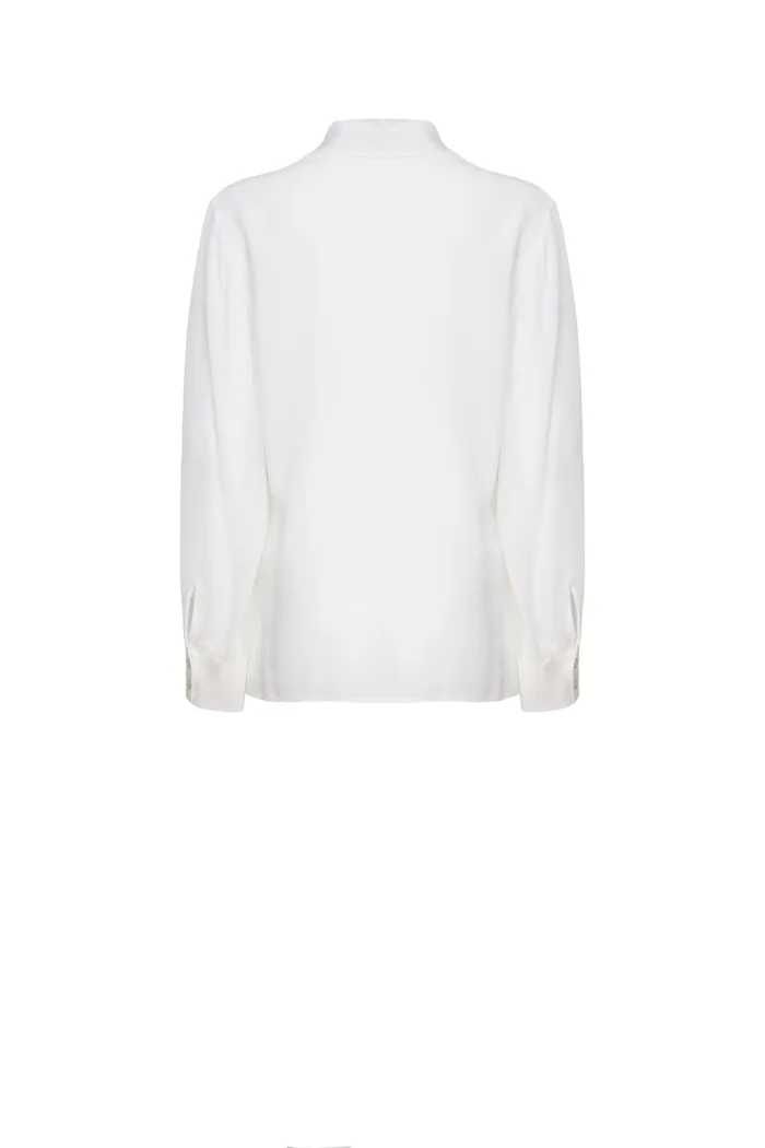 MAX MARA STUDIO: UBICATO Silk Shirt with Sheer Sleeves