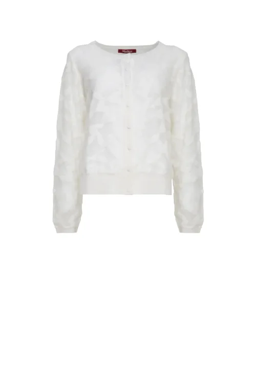 MAX MARA STUDIO: White cardigan ALVARO