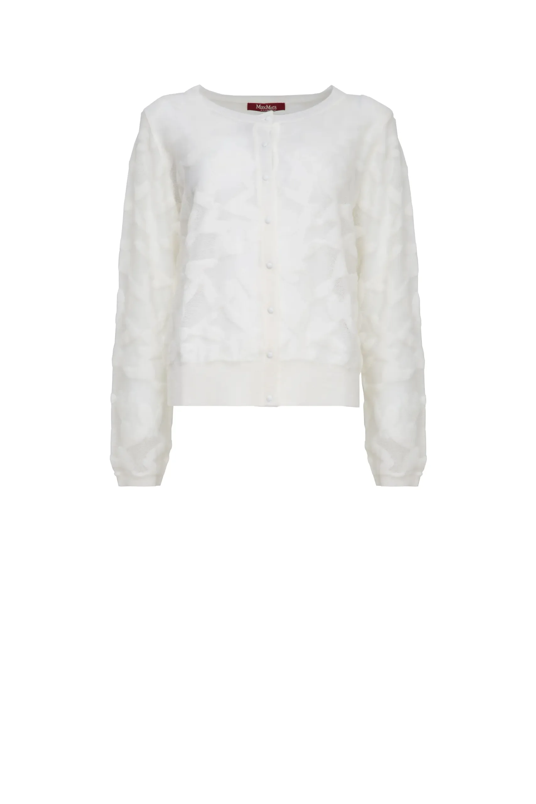 MAX MARA STUDIO: White cardigan ALVARO