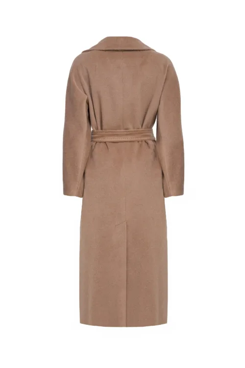 WEEKEND MAX MARA: Wool and Alpaca Robe Coat TEMPERA