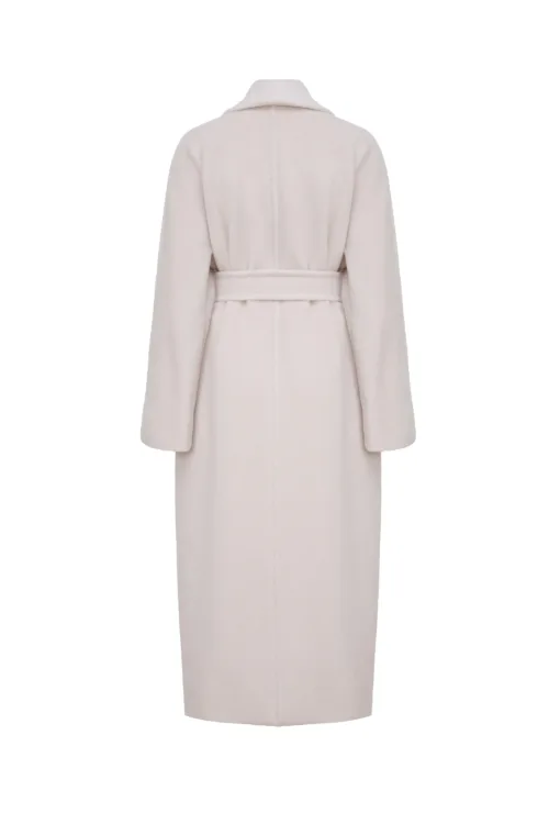 MAX MARA STUDIO: USA alpaca and wool white coat