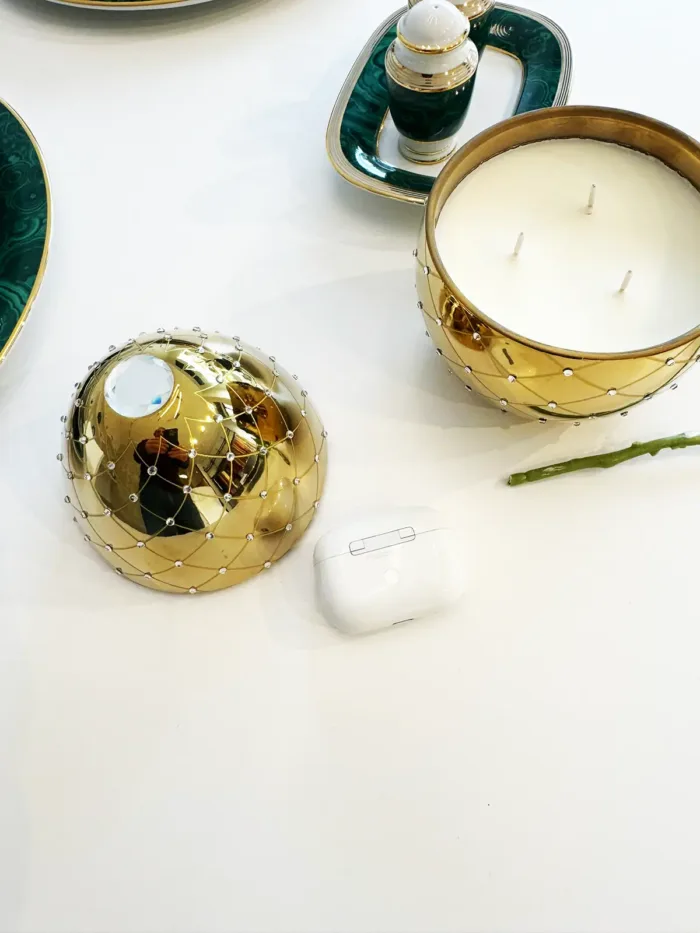 Premium scented candle in an egg-shaped form