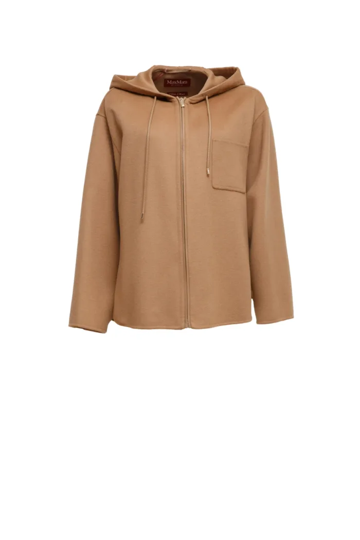 MAX MARA STUDIO: Camel drap double cloth MINA short jacket