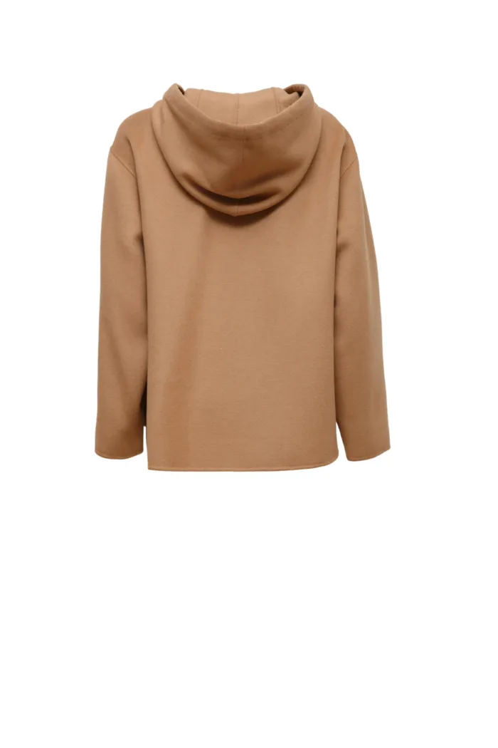 MAX MARA STUDIO: Camel drap double cloth MINA short jacket - Image 2