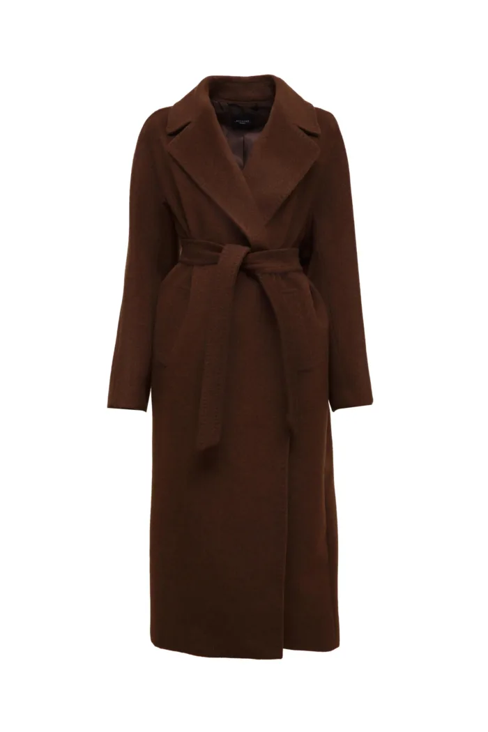 WEEKEND MAX MARA: Пальто-тренч с поясом TEMPERA (тёмно-коричневое)