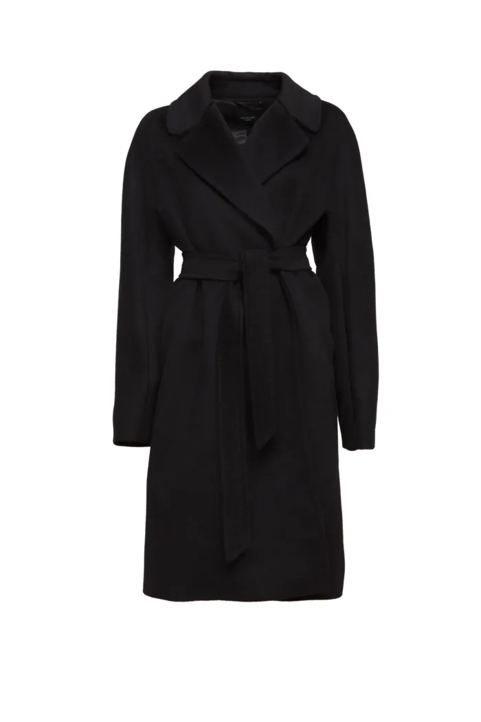 WEEKEND MAX MARA: Abrigo de lana CORTE (negro)