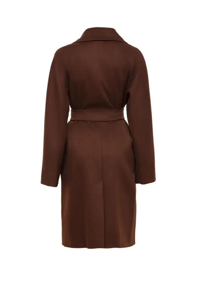 WEEKEND MAX MARA: Пальто из шерсти CORTE (шоколадно-коричневое) — изображение 2