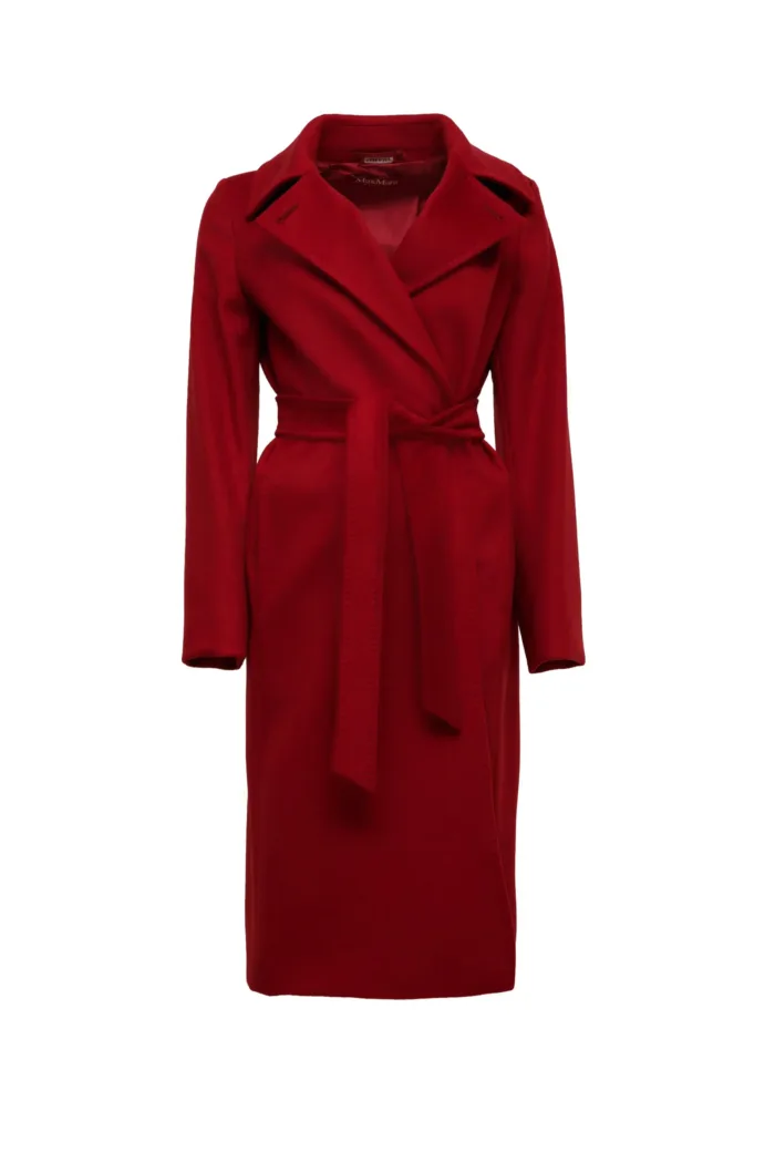 MAX MARA STUDIO: BCOLLAG Doppelreihiger Wollmantel (Rot)
