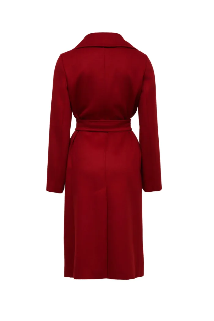 MAX MARA STUDIO: BCOLLAG Doppelreihiger Wollmantel (Rot) – Bild 2