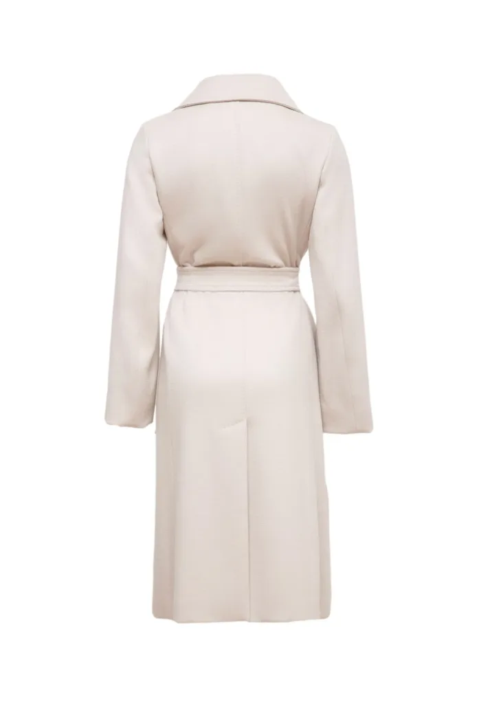 MAX MARA STUDIO：BCOLLAG 冰蓝色双排扣羊毛大衣：圖片 2