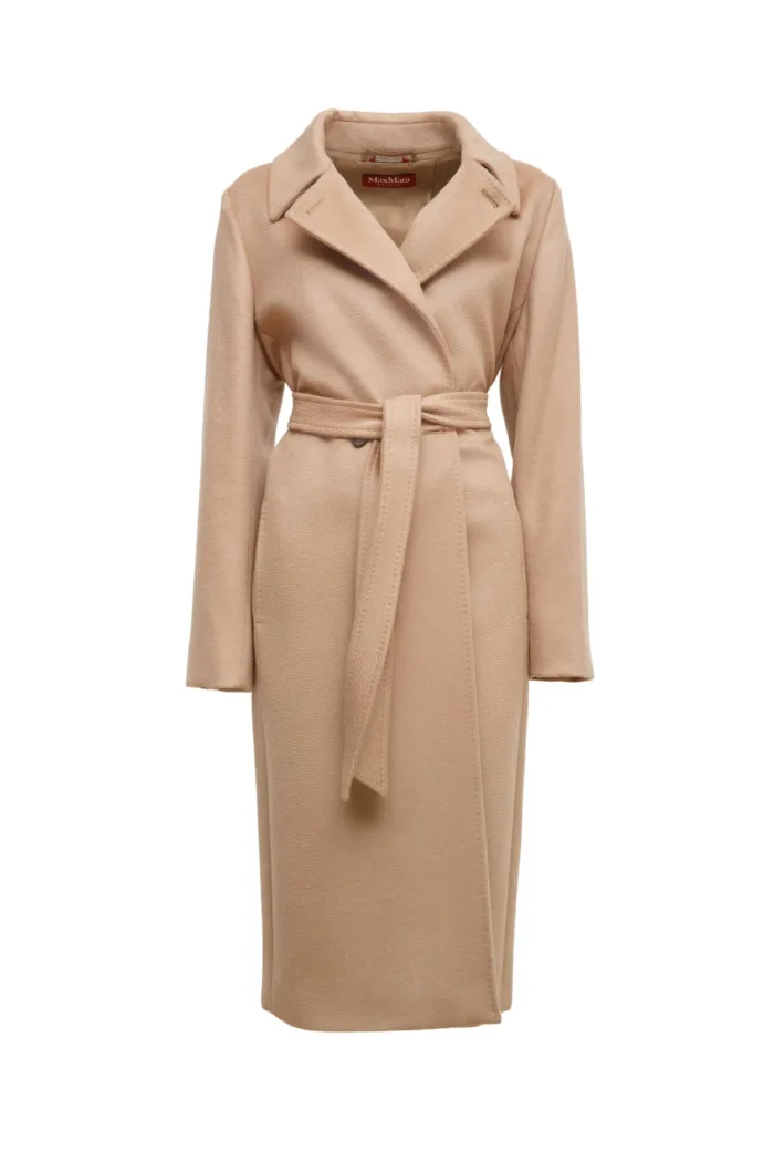 MAX MARA STUDIO: Abrigo cruzado de lana BCOLLAG (Beige)
